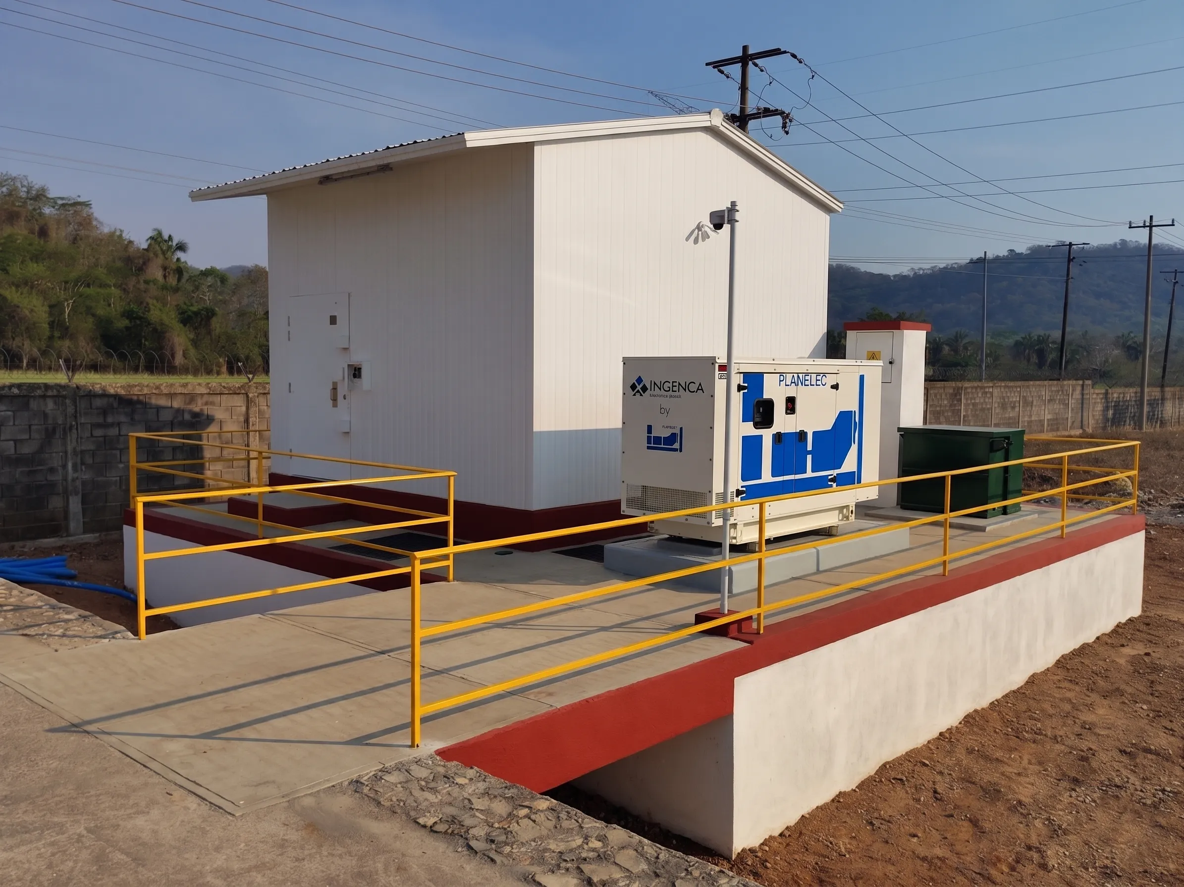 Shelter con planta Planelec INGENCA en proyecto de infraestructura